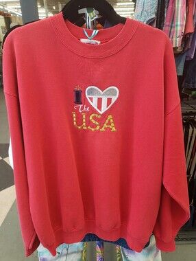 I Love The USA Sweatshirt Heart America American